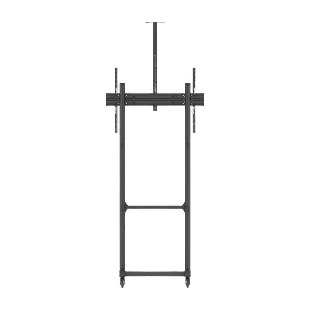 Montaje de Piso Móvil para Pantallas de 65 in a 100 in | vesa 100 x 100 hasta 1000 x 600 | carga maxima soportada 120kg| Fabricado en aluminio y acero