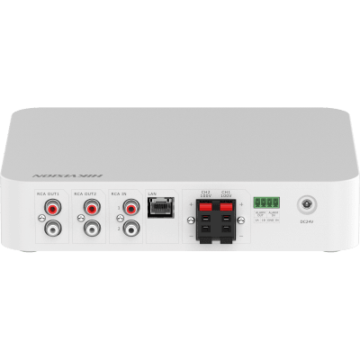 Amplificador | Compatible con Spotify | Bluetooth | 2 Canales | 40 W por Canal | Salida 4-8 Ω x 2 | 100V COM x 2 | Una Zona | Musica Ambiental