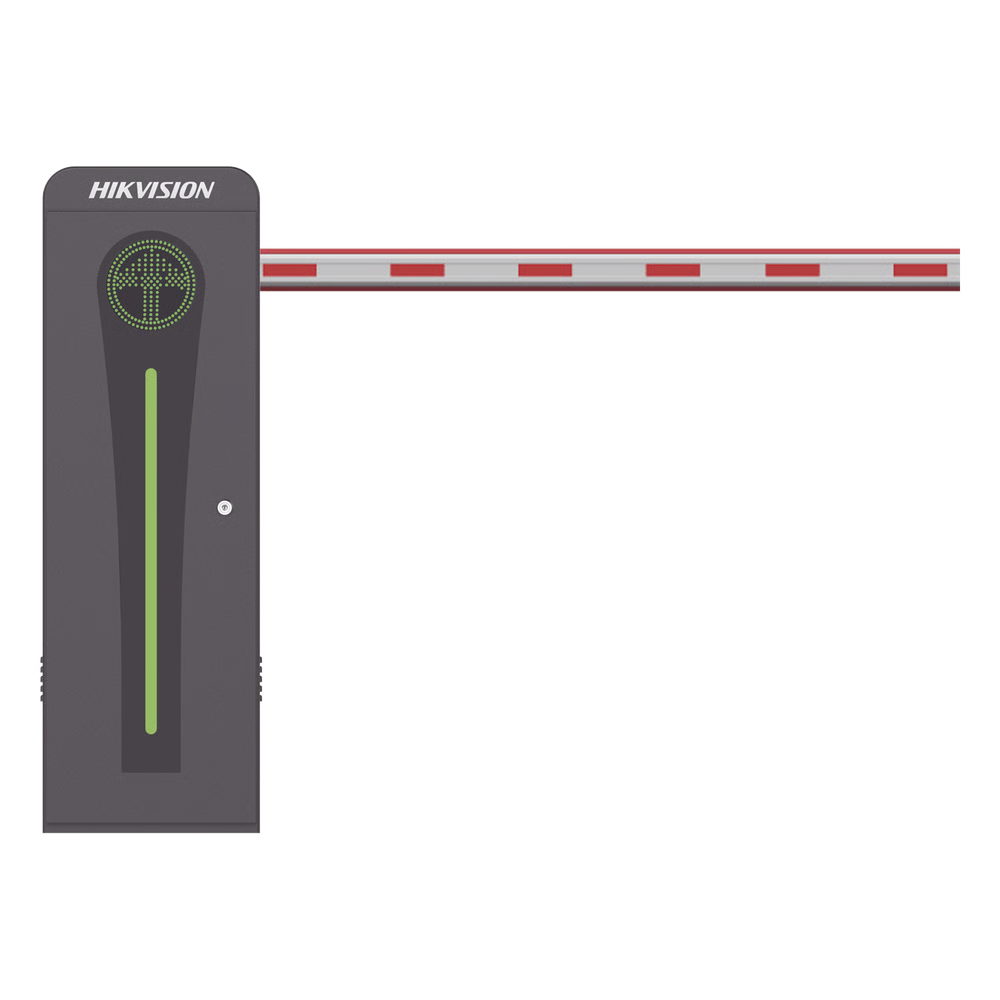 Barrera Vehicular con Brazo Iluminado Led 4 mts INCLUIDO / Derecha / Alto Desempeño / Brushless / Semáforo Rojo-Verde en Gabinete / Incluye 2 Controles Remotos