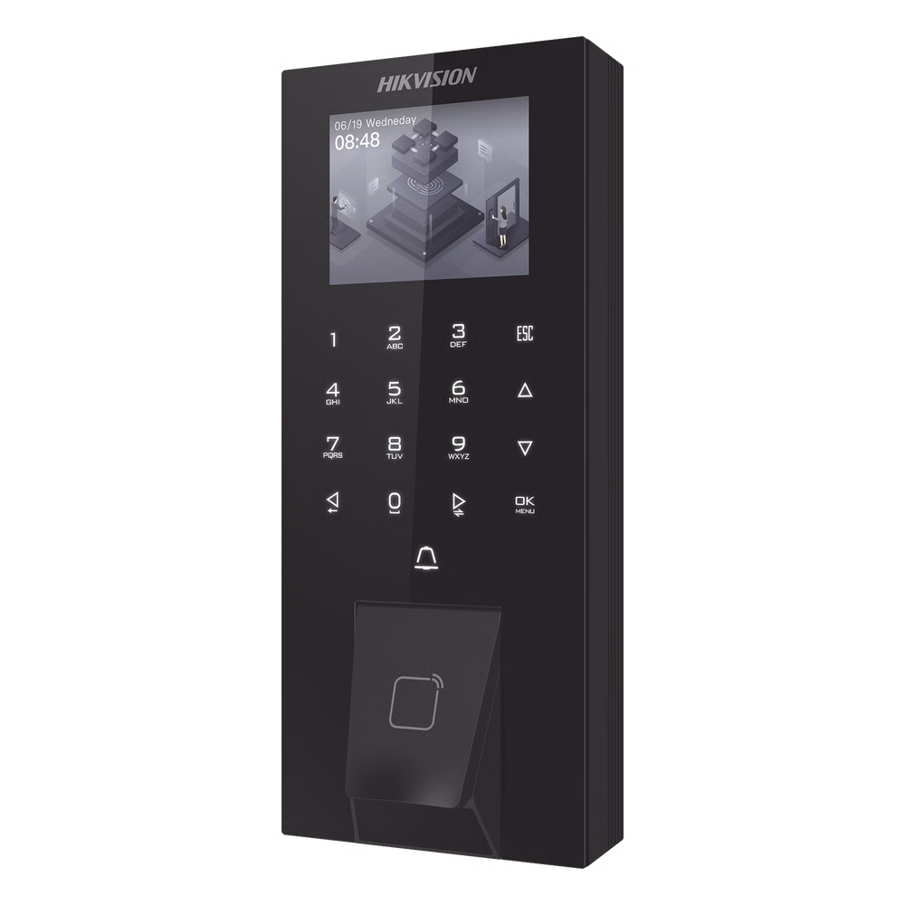 Biometrico IP65 WiFi PoE para Acceso y Asistencia / 5,000 Huellas y Tarjetas / Administración en la Nube con HikConnect Teams / Salida 12 Vcd para Chapa