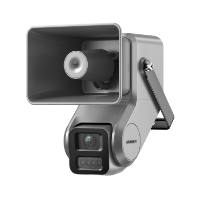 Cámara IP 4 Megapixel + Bocina IP Integrada / Lente Motorizado 2.8 a 12 mm / 7 Watts de Potencia / Exterior IP67 / PoE / Metal / Dual Light / Hik-Connect / Ideal para Almacenes o Bodegas y Zonas Ahisladas