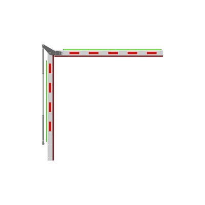 Brazo Articulado 4 mts (2+2) con Iluminación para Barreras Hikvision Serie DS-TMG320