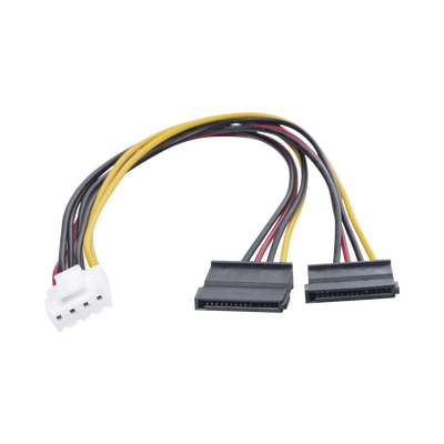 Cable Doble de Corriente SATA / Compatible con DVR's epcom / HIKVISION / 25 cms de Longitud