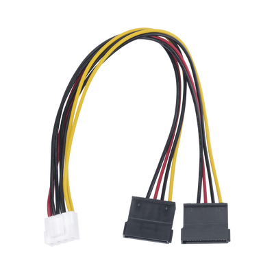 Cable Doble de Corriente SATA / Compatible con DVR's epcom / HIKVISION / 25 cms de Longitud