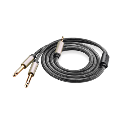 Cable de Audio Premium de 3.5 mm a 6.35mm / Blindaje Interior Múltiple / Transferencia de Audio sin Pérdidas / 5 Metros / Caja de Aleación de Zinc / Amplia Compatibilidad.