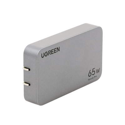 Cargador Ultra Slim 65W Nexode Pro| Diseño de Pared Plano | 3 Puertos de Carga Rápida | 2 USB-C | 1 USB-A | Tecnología GaNInfinity | PD3.1 de 65W / QC4.0 | Tecnología de Protección Térmica | Optimiza la Carga | Ca