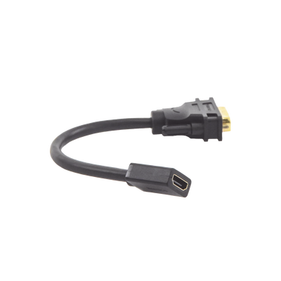 Convertidor DVI macho a HDMI hembra / Bidireccional / DVI 24+1 / 1080P@60Hz / Largo 22cm / Negro
