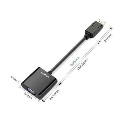 Convertidor DP macho a VGA hembra (negro)