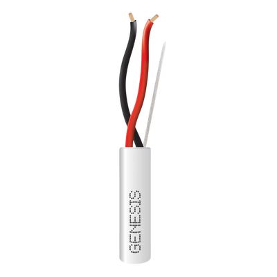 Bobina de 152 Metros de Cable / 2x18 AWG / Uso INTERIOR / Riser / Color Blanco / Para Aplicaciones en Alarmas de Intrusión, Control de Acceso, Automatización, Interfonos, TV Porteros, Audio y Voceo
