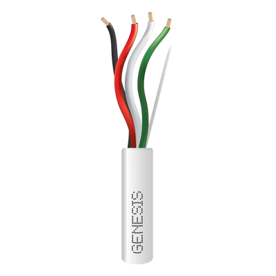 Bobina de 152 Metros / Cable de Cobre / 4x18 AWG / Riser / Para Interior / Color Blanco / Para Aplicaciones de Alarmas de Intrusión/Control de Acceso/ Automatización / Interfonos y Tv Porteros