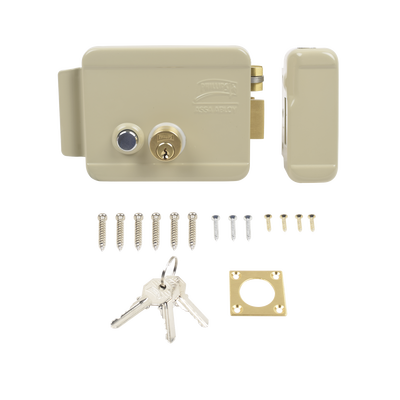 Cerradura Eléctrica / Incluye Llave / Derecha/ Con Botón integrado /Exterior
