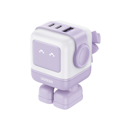 Cargador Robot GaN de 65W serie Nexode / 3 Puertos de Carga Rápida / 2 USB-C / 1 USB-A / Tecnología GaN II / Power Delivery 3.0 / Quick Charge 4.0 / Chip Confiable y Carga Inteligente / Optimiza la Experiencia de Carga / Carcasa Ignifuga / L