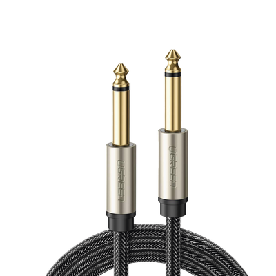 Cable Audio Estéreo 3.5mm (1/8") TRS a 6.35mm (1/4") TS / 5 Metros / Audio de Hi-Fi / Trenza de Nylon / Blindaje Múltiple / Caja de Aleación Zinc / Núcleo de Cobre Puro / Compatibilidad Universal