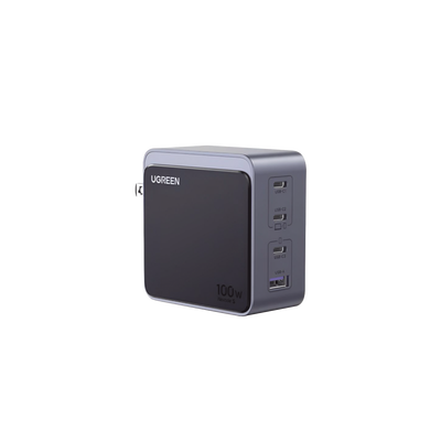 Cargador de 100W serie Nexode S | 4 Puertos de Carga Rápida | 3 USB-C | 1 USB-A | Tecnología GaN II | PD3.0 | QC4.0 | FCP/SCP/AFC/PPS/PPS2.0 | Tecnología de Protección Térmica | Optimiza la Carga | Carcasa Ignifuga.