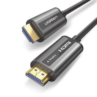 Cable HDMI de 30 Metros por Fibra Óptica 4K@60Hz / Fibra de 4 núcleos + Cobre estañado de 7 núcleos / Compatible con HDMI 2.0 / Alta velocidad 18 Gbps / 3D / HDR / Caja de Aleacion Zinc / Premium