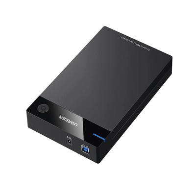 Carcasa Disco Duro 3.5" con Cable USB 3.0 y Adaptador de Corriente 12V 2A Incluido, Caja Disco Duro USB 3.0 con UASP para HDD SSD SATA I/II/III, Hasta 16 TB.