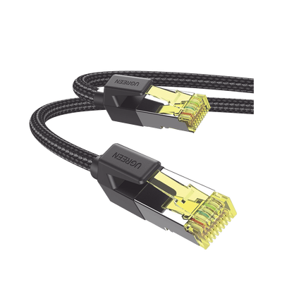 Cable Ethernet Cat7 CLASSâ… F/FTP Redondo con Malla de Nylon 5 Metros