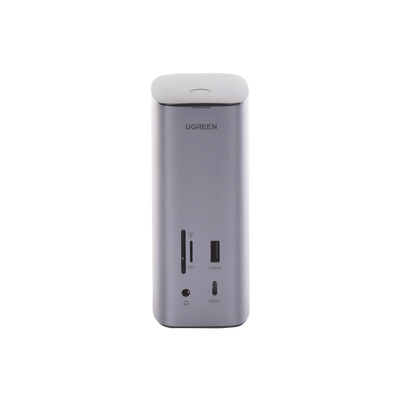 HUB USB-C (Docking Revodok Pro) 12 en 1 | 2 USB-A 3.0 | 1 USB-C PD Carga 100W | 1 USB-A 3.1 | 1 USB-C 3.1 | HDMI 4K | HDMI 8K Ultra HD | Display Port 4K | RJ45 (Gigabit) | Lector Tarjeta SD + Micro SD (TF) | Jack Audio 3.5mm.