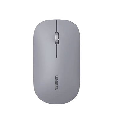 Mouse inalámbrico 2.4 GHz / Ultra Delgado y Silencioso / DPI 1000/1600/2000/4000 (Ajustable) / Alcance 10m / Scroll de Aluminio / Adaptable a diferentes superficies / Diseño suave al tacto / Contiene Receptor USB / Color Gris