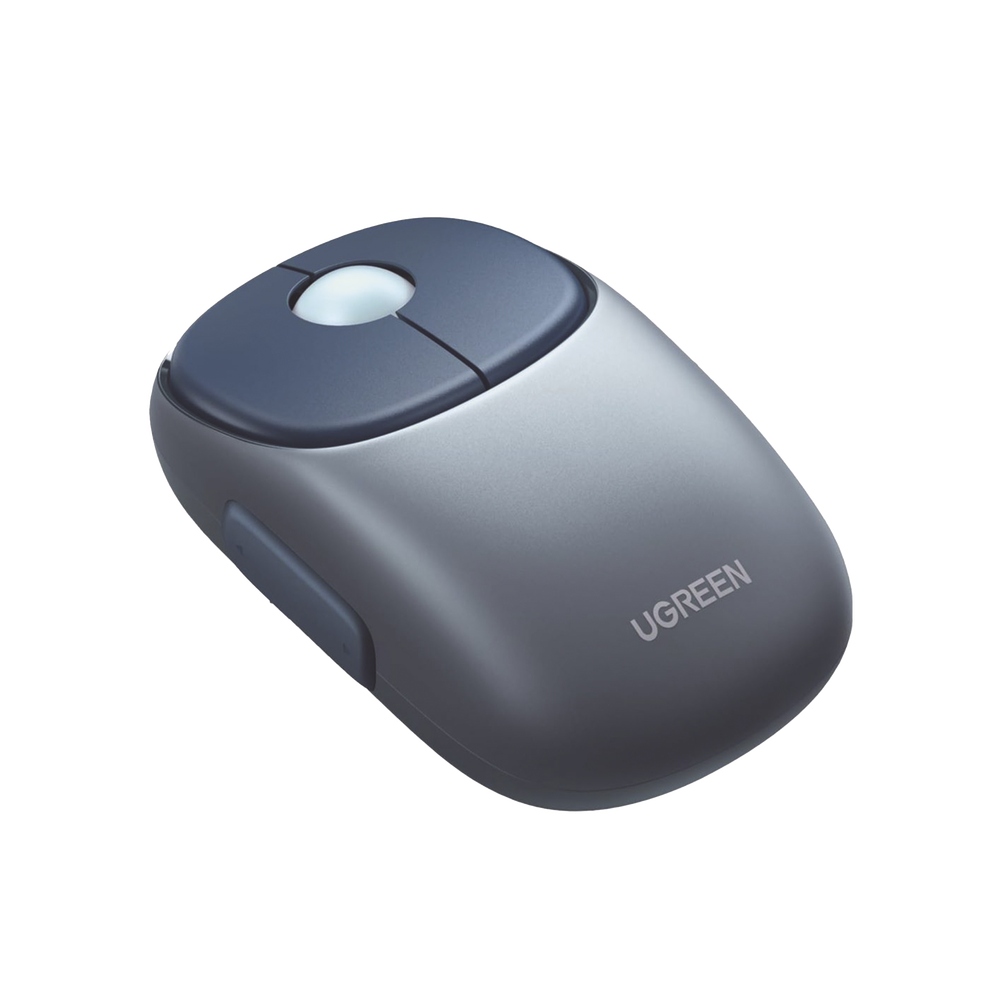 Mouse Inalámbrico  FUN＋ / Recargable / 2.4G & Bluetooth / 4 Niveles de DPI / Silencioso / Ergonómico / 5 Botones / Compatible con Windows, macOS 10.5, Android iOS Linux y Chrome OS / Color Azul