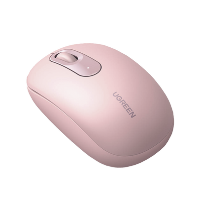 Mouse Inalámbrico 2.4G 800/1200/1600/2400 DPI / Función de 3 botones / Alcance 10m / Silencioso / Ergonómico / Anti-caída y Anti-interferencias / Color Dusty Pink / Batería Alcalina AA (incluida).