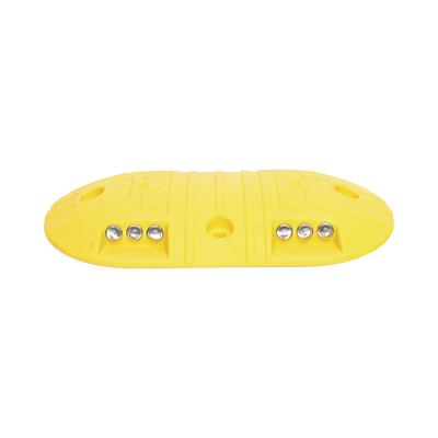 Boya D / Plastico Duradero / Amarilla / 4 Orificios / LEDS REFLEJANTES / 20 Toneladas.