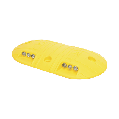 Boya D / Plastico Duradero / Amarilla / 4 Orificios / LEDS REFLEJANTES / 20 Toneladas.