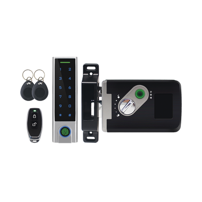 Kit de Cerradura Inteligente / Incluye Teclado y Control Remoto / Soporta Huella, Tarjeta y Contraseña / Teclado Metálico IP65