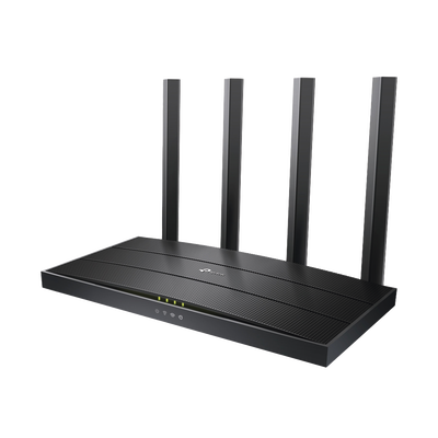 Router WiFi 6 AX 1500Mbps / MU-MIMO 2X2 y OFDMA / 1 Puerto WAN 10/100/1000 Mbps / 4 Puertos LAN 10/100/1000 Mbps / 4 Antenas Beamforming