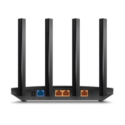 Router WiFi 6 AX 1500Mbps / MU-MIMO 2X2 y OFDMA / 1 Puerto WAN 10/100/1000 Mbps / 4 Puertos LAN 10/100/1000 Mbps / 4 Antenas Beamforming