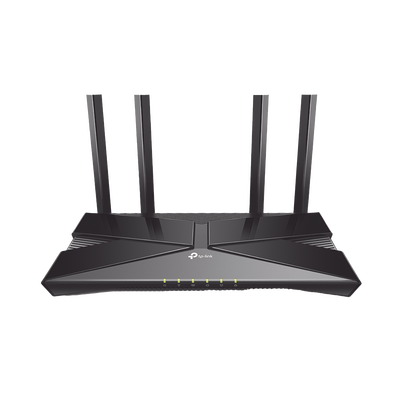 Router WiFi 6 doble banda AX 1800 Mbps /  MU-MIMO y OFDMA / 1 Puerto WAN 10/100/1000 Mbps / 4 Puertos LAN 10/100/1000 Mbps / 4 Potentes Antenas / Compatible con EasyMESH