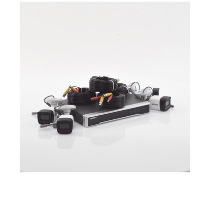 Kit TURBOHD 5 Megapixel / DVR 4 Canales / 4 Cámaras de 5 Megapixel con Micrófono Integrado / 4 Cables 18 Metros / Fuente de Poder Profesional