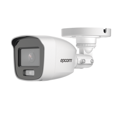 Bala TURBOHD 2 Megapíxel (1080p) / Microfono Integrado / Imagen a color 24/7 / Lente 2.8 mm / METAL / Luz Blanca 20 mts / Exterior IP66 / TVI-AHD-CVI-CVBS / dWDR