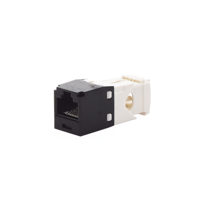 Conector Jack RJ45 Estilo TG, Mini-Com, Categoría 6, de 8 posiciones y 8 cables, Color Negro