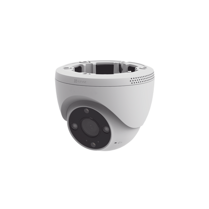 Domo IP 3 Megapíxel (2K) / Wi-Fi / Sirena y Estrobo /Audio de Dos Vías / Detección Humana y Vehiculo / Notificación Push / Audios Personalizables / Ranura Para Memoria hasta 512GB / Uso en Exterior IP67
