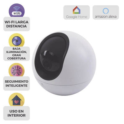 Mini PT IP 3K (5 Megapixel) / Wi-Fi / Detección Humana y Mascotas / Doble Banda 2.4- 5G / Seguimiento Inteligente / Audio de Dos Vías / Micro SD hasta 512GB / Uso Interior