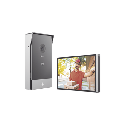Videoportero IP Conexión a 2 Hilos / Con Monitor Wi-Fi para Interior / Frente de Calle  IP65 Uso Exterior Protegido / Cámara 3 Megapíxel / Llamada a la App / Apertura remota  / Soporta 2 Puertas / Ranura para Micro SD