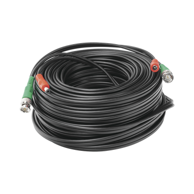 Cable coaxial ( BNC RG59 ) + Alimentación / SIAMÉS / 30 Metros / 100 % COBRE / Para Cámaras 4K  / Uso interior y exterior