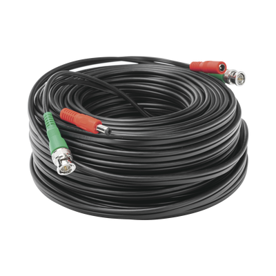 Cable coaxial ( BNC RG59 ) + Alimentación / SIAMÉS / 30 Metros / 100 % COBRE / Para Cámaras 4K  / Uso interior y exterior