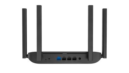 Router Inalámbrico WISP / Wifi 6 / Hasta 1500 Mbps / Doble Banda AC (2.4 GHz y 5 GHz) / 4 Puertos 10/100/1000 Mbps /  4 Antenas Omnidireccional de 20 dBi / Interior