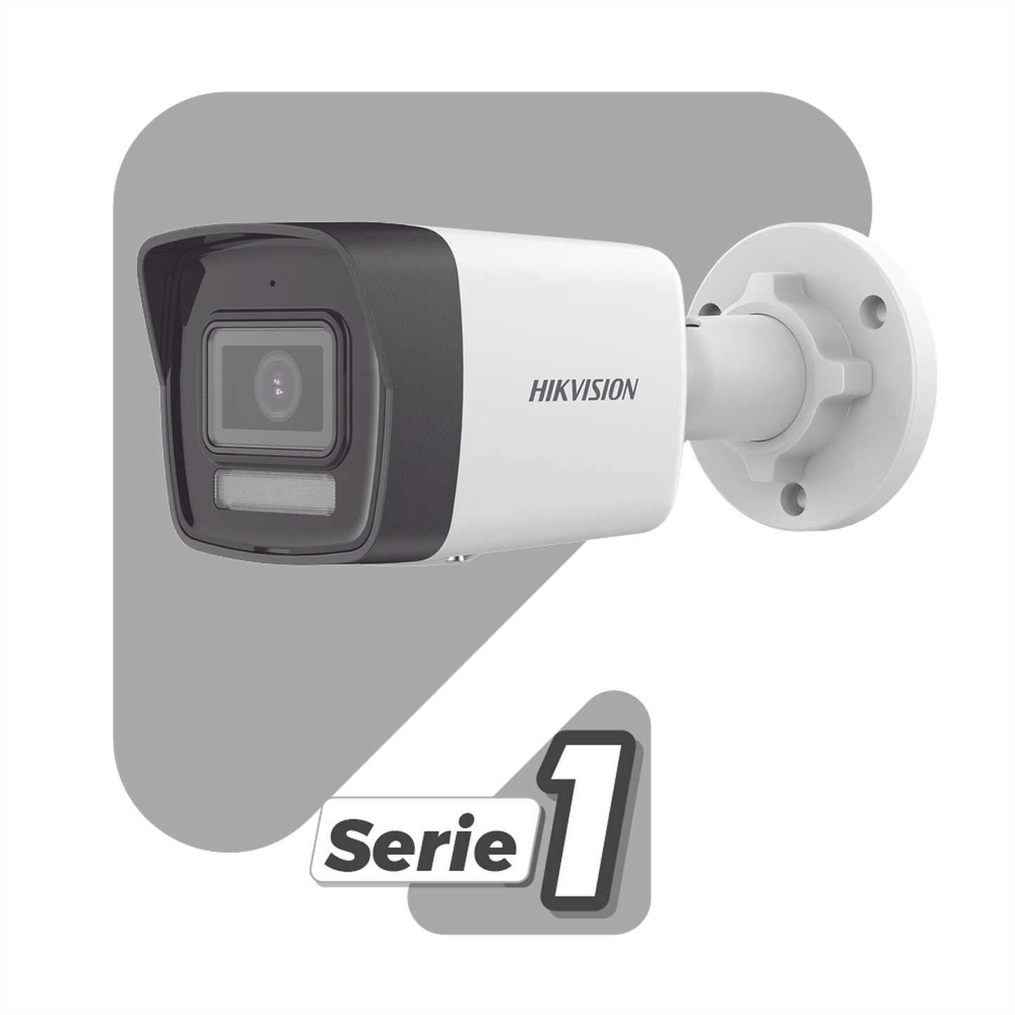 Bala IP 2 Megapixel / Lente 2.8 mm / Dual Light (30 mts IR + 20 mts Luz Blanca) / Micrófono Integrado / ACUSENSE Lite / Exterior IP67 / H.265 / PoE / ONVIF / Micro SD
