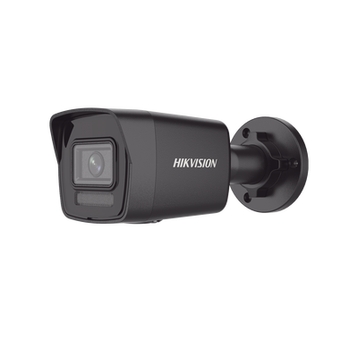[Dual Light] Bala IP 4 Megapixel / Color Negro /  Lente 2.8 mm / 30 mts IR + 30 mts Luz Blanca / Micrófono Integrado / ACUSENSE Lite / Exterior IP67 / H.265 / PoE / ONVIF / Micro SD