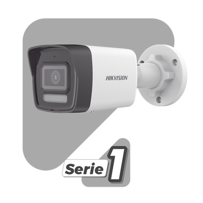 Bala IP 4 Megapixel / Lente 2.8 mm / Dual Light (30 mts IR + 20 mts Luz Blanca) / Micrófono Integrado / ACUSENSE Lite / Exterior IP67 / H.265 / PoE / ONVIF / Micro SD