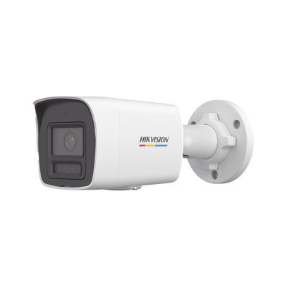 [Dual Light + ColorVu] Bala IP 4 Megapixel / Lente 2.8 mm / 30 mts IR + 30 mts Luz Blanca / Micrófono Integrado / ACUSENSE Lite / Exterior IP67 / WDR 120 dB / PoE / Micro SD / ONVIF