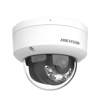 Domo IP 8 Megapixel (4K) / Lente 2.8 mm / Dual Light (30 mts IR + 20 mts Luz Blanca) / Micrófono Integrado / IK08 / ACUSENSE Lite / Exterior IP67 / H.265 / PoE / ONVIF