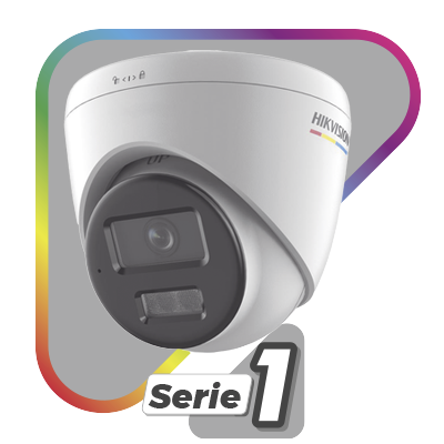 [Dual Light + ColorVu] Turret IP 4 Megapixel / Lente 2.8 mm / 30 mts IR + 30 mts Luz Blanca / Micrófono Integrado / ACUSENSE Lite / Exterior IP67 / WDR 120 dB / PoE / Micro SD / ONVIF