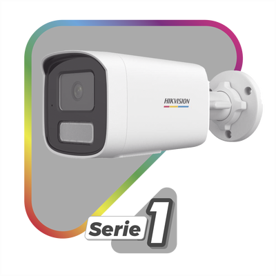[Dual Light + ColorVu] Bala IP 6 Megapixel / Lente 4 mm / 50 mts IR + 50 mts Luz Blanca / Micrófono Integrado / ACUSENSE Lite / Exterior IP67 / WDR 120 dB / PoE / Micro SD / ONVIF