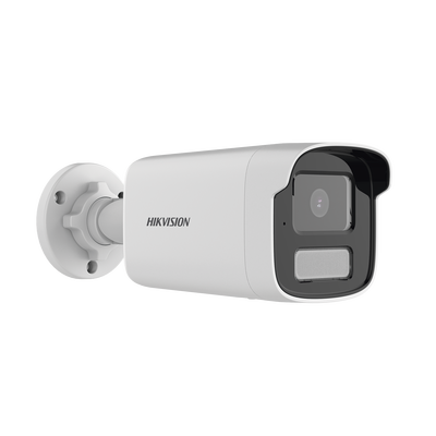 Bala IP 8 Megapixel  (4K) / Lente 4 mm / Dual Light (50 mts IR + 50 mts Luz Blanca) / Micrófono Integrado / ACUSENSE Lite / Exterior IP67 / H.265 / PoE / ONVIF / Micro SD