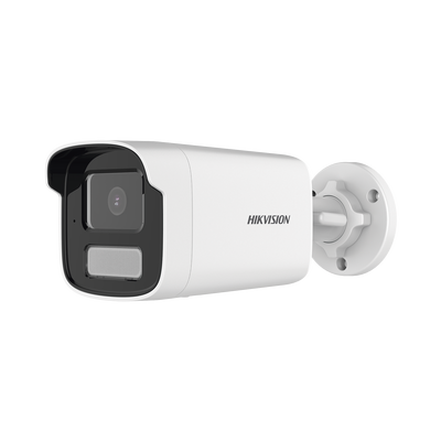 Bala IP 8 Megapixel  (4K) / Lente 4 mm / Dual Light (50 mts IR + 50 mts Luz Blanca) / Micrófono Integrado / ACUSENSE Lite / Exterior IP67 / H.265 / PoE / ONVIF / Micro SD