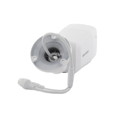 Bullet IP 4 Megapixel / Imagen a Color 24/7 / Lente 2.8 mm / Luz Blanca 40 mts / Micrófono Integrado / WDR 130 dB / Exterior IP67 / Captura Facial / Videoanaliticos (Filtro de Falsas Alarmas) / Metal  / MicroSD